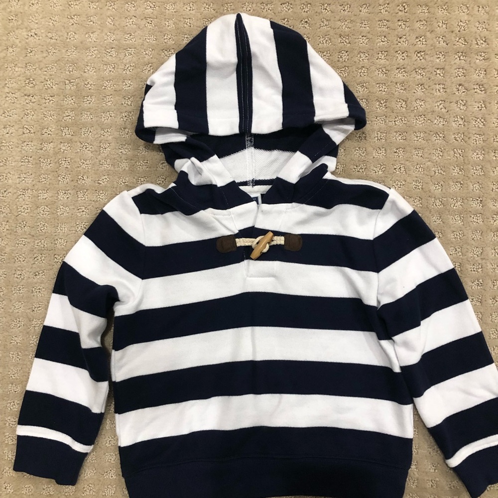 Janie and Jack Striped Hooded Pullover